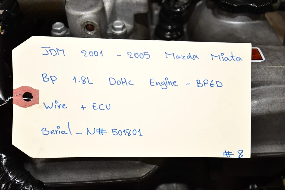 JDM 2001-2005 Mazda Miata BP 1.8L DOHC Engine BP6D Wire+ECU - Image 3 of 4