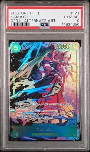2022 One Piece OP01-Romance Dawn #121 Yamato SEC Alt Art PSA 10