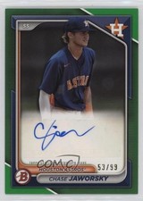 2024 Bowman Paper Prospect Retail Green Border 53/99 Chase Jaworsky Auto 03j5