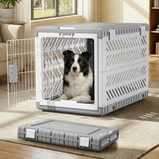 Collapsible Dog Crate for Large/Medium Dogs - 36" L Foldable Dog Cage No-Tool...
