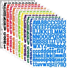 1512 Letter Stickers, 12 Sheets Alphabet Sticker, Vinyl Letters, Mailbox