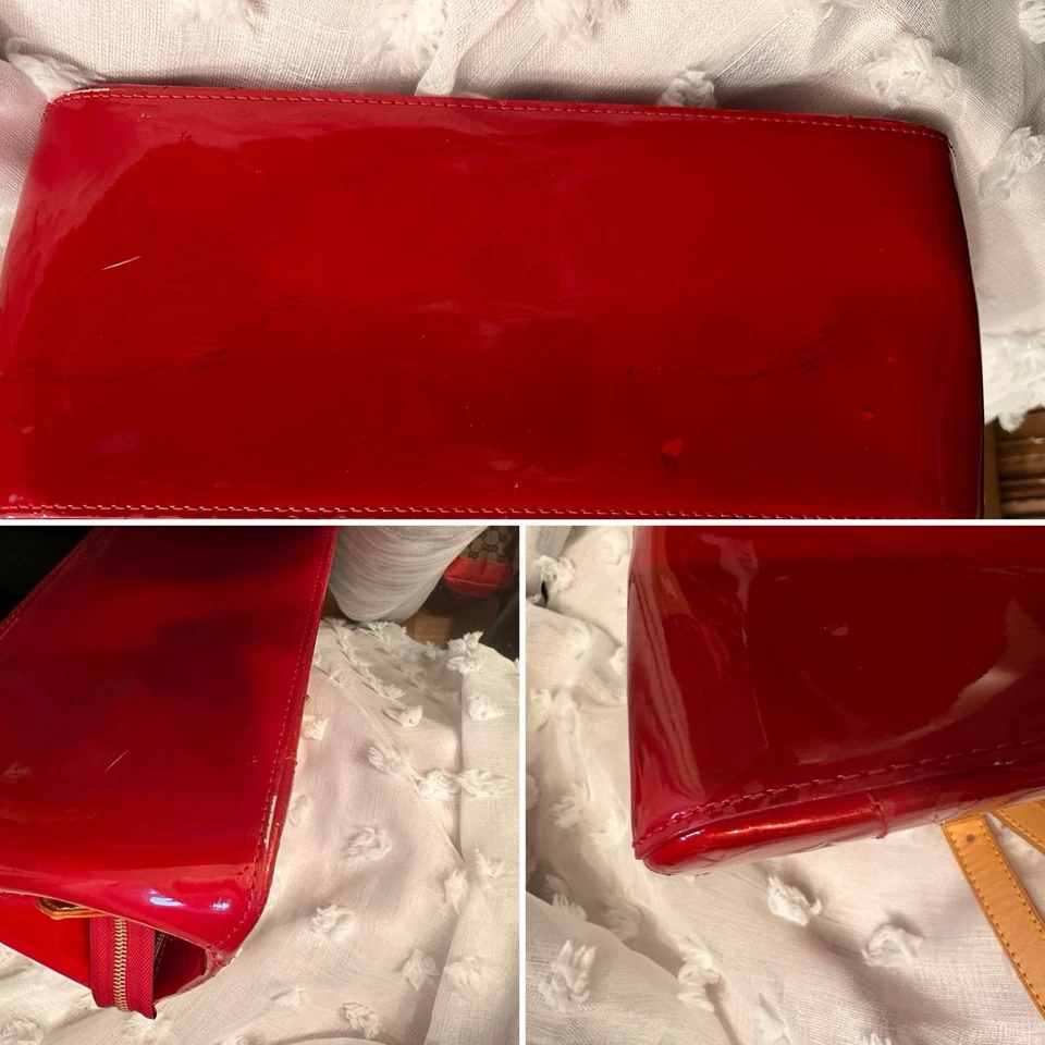 Bolsa de ombro Louis Vuitton monograma Vernis Rosewood Avenue em Pomme d’amour - Imagem 2 de 4