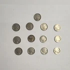 13 Buffalo Nickel 5C Coins 1913-1938 Circulated Lot Native American Design