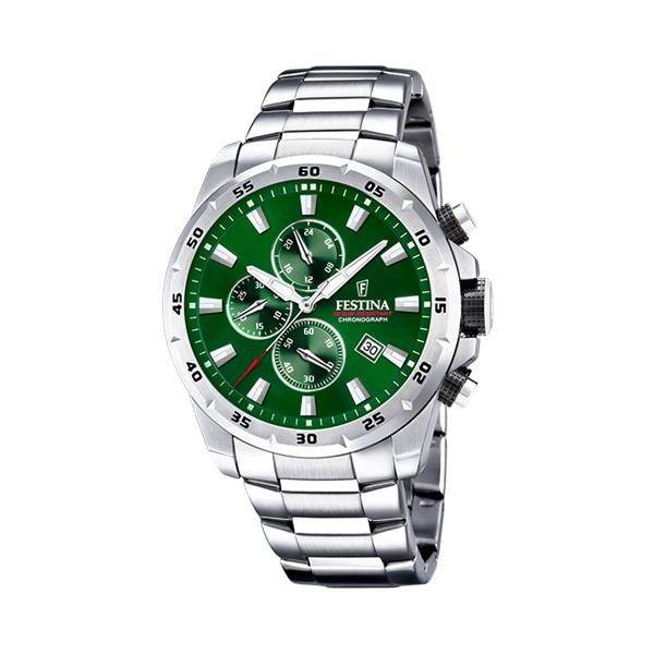 Festina Herrenuhr Sport Chronograph Edelstahl, GrüN F20463/3-image