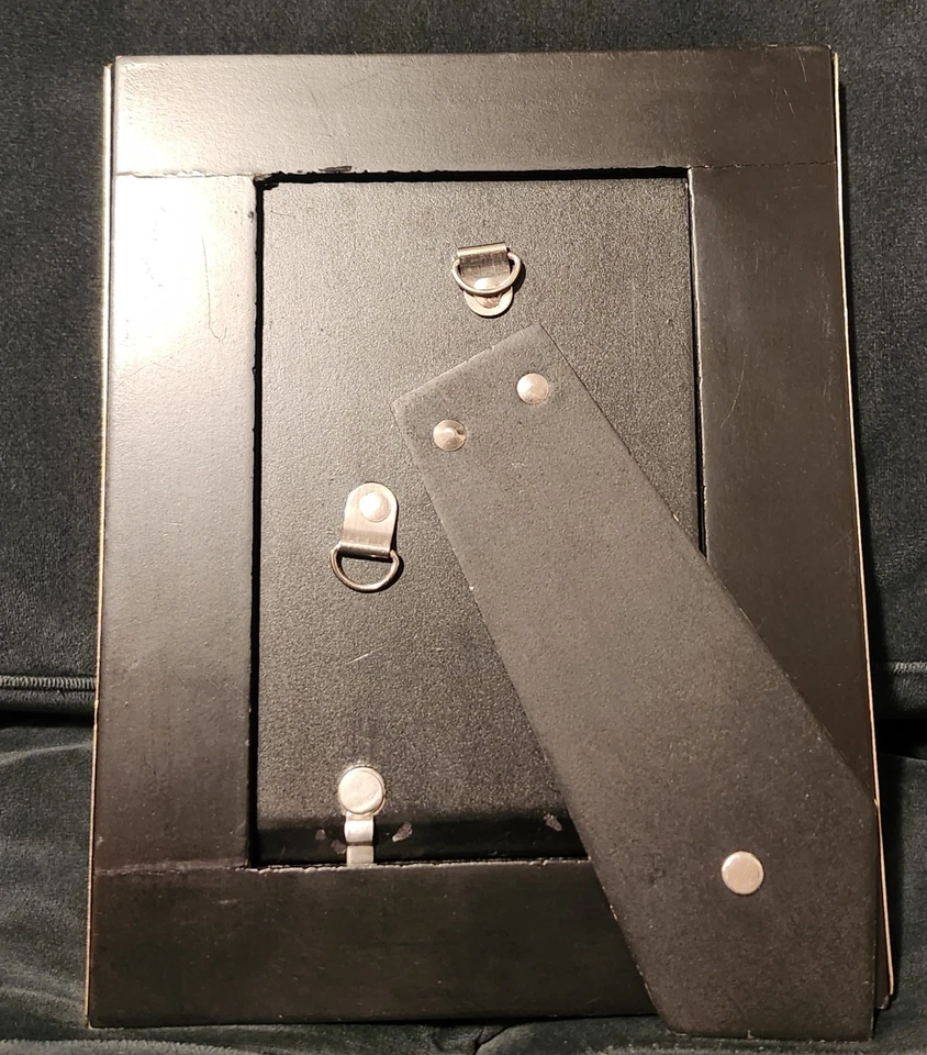 Marco de fotos de metal de madera dorado negro Nate Berkus Target raro 4x6 nunca usado Foto 2 de 4