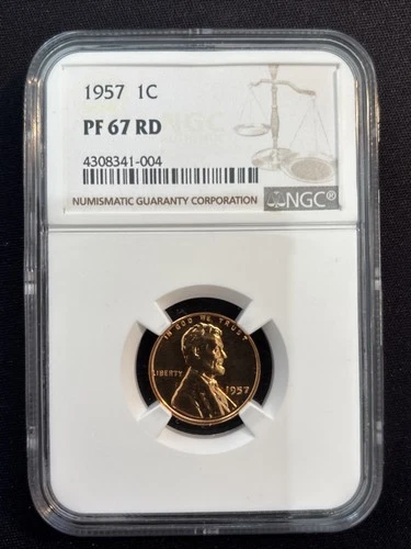 1957 Lincoln Cent 1C NGC PF67 RD
