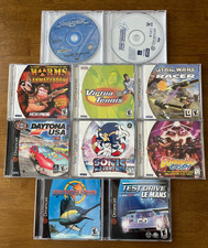 10 Game Sega Dreamcast Lot: Dynamite Cop, Sonic Adventure, Daytona USA + More