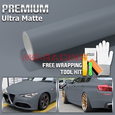 Premium Ultra Matte Flat Nardo Gray Car Auto Vinyl Wrap Sticker Decal Sheet Film
