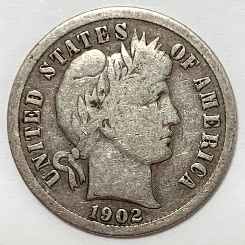 1902-S 10C Barber Silver Dime