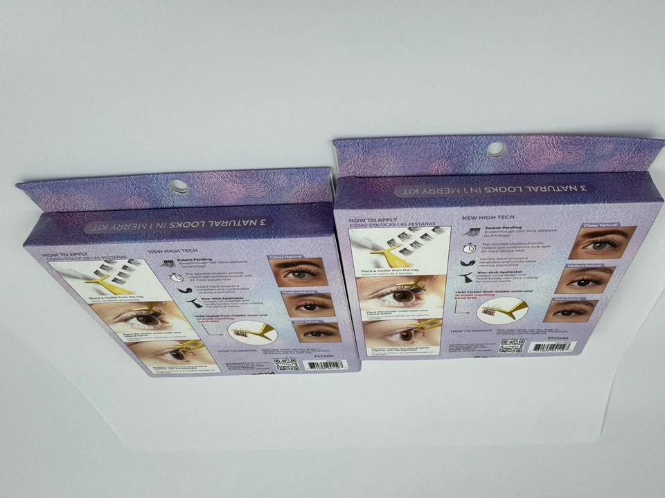 2X Pestañas Autoadhesivas Kiss imPRESS Sin Pegamento Falsies Racimo “Natural” Foto 3 de 3
