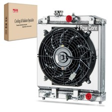 Radiator For Civic 1992-2000 2 Row Aluminum Shroud Fan Radiator For Civic 1992-2000 2 Row Aluminum Shroud Fan