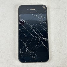 Apple iPhone 4 A1332 Black Parts Only Untested Cracked Screen