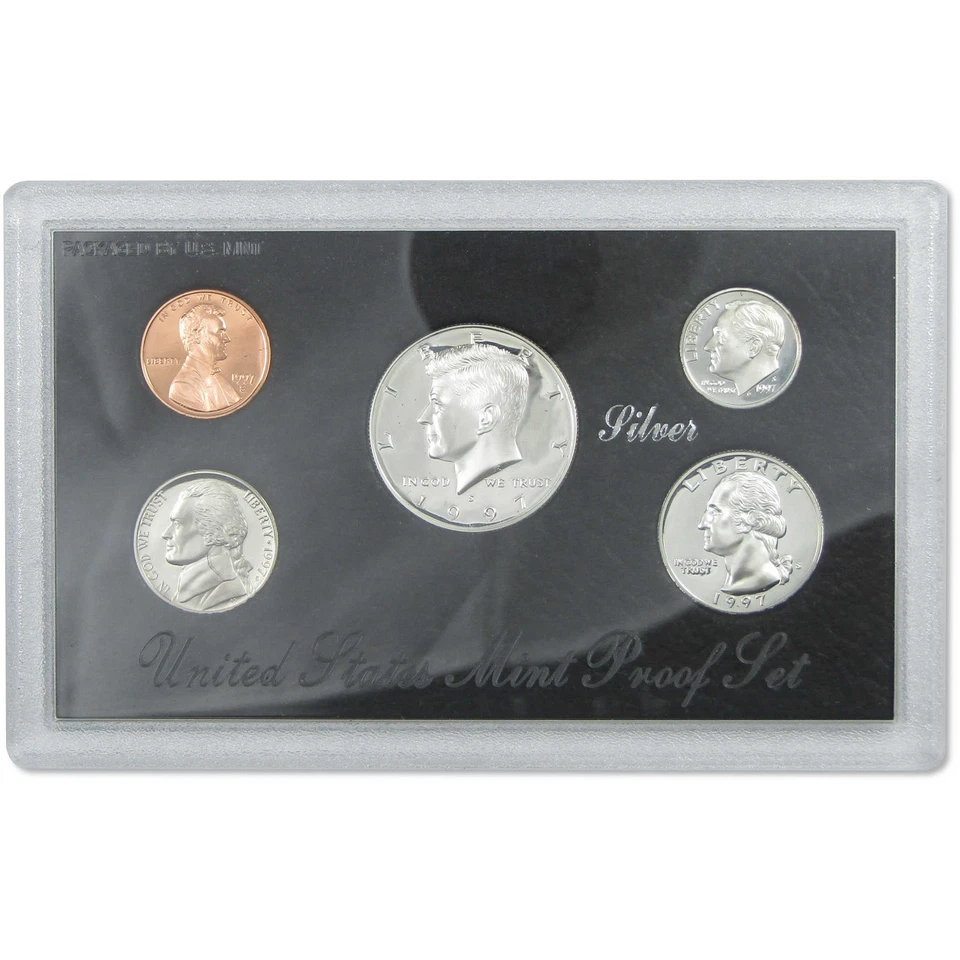 1997 Silver Proof Set U.S. Mint Original Government Packaging OGP COA - Image 2 of 4