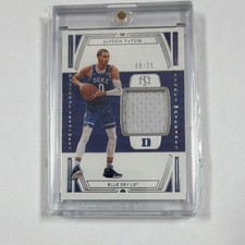 2020 Panini National Treasures Legacy Materials Jayson Tatum 09/25 Duke Blue De…