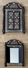 Handmade Vintage Moroccan Mirror Artisanal Wall Home Mirror Double Door Crafts