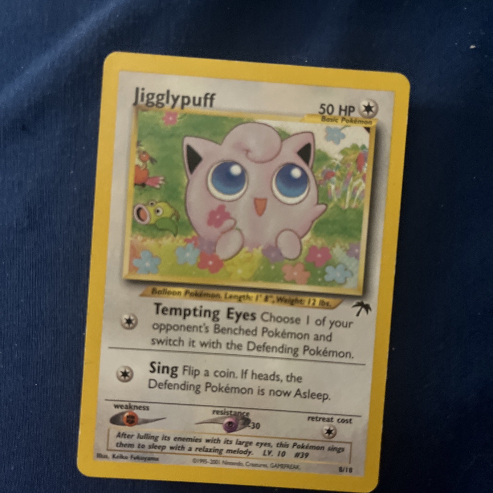 Pokemon Southern Islands Jigglypuff 8/18 Vintage WotC Promo - NM Rare Fan Fave