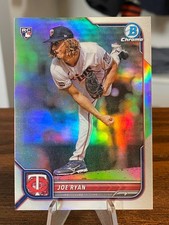 2022 Bowman Chrome Joe Ryan SP RC Refractor Rookie Short Print Image Variation