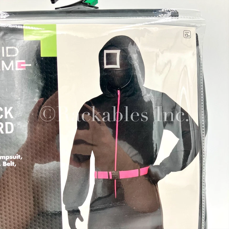 [01864396] Spirit Halloween Kids Black Guard 服装-鱿鱼游戏尺寸各不相同 — 第 4/4 张图片