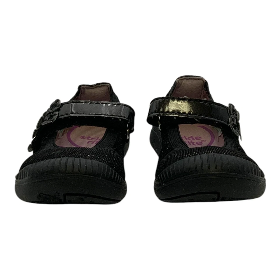 Stride Rite Layla Mary Jane 正装鞋 黑色 美国 学步儿童 女孩 4.5W — 第 3/4 张图片