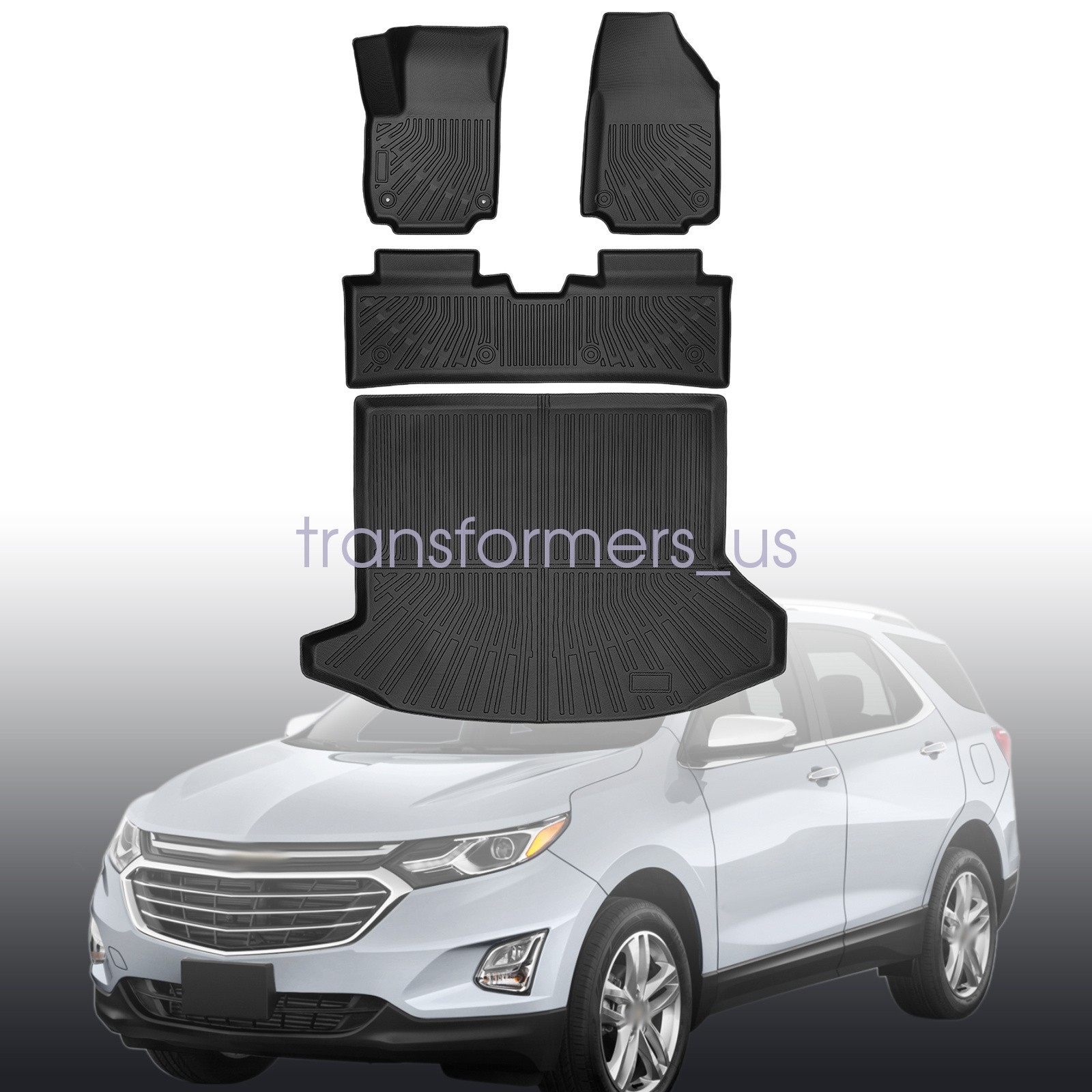 3D TPE For 2025-2026 Chevrolet Equinox Floor Mats Liners & Trunk Cargo Liner New