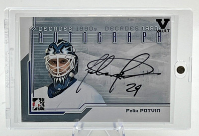Felix Potvin 2013-14 ITG Decades 1990s Auto Silver ITG Vault Black #A-FP Auto