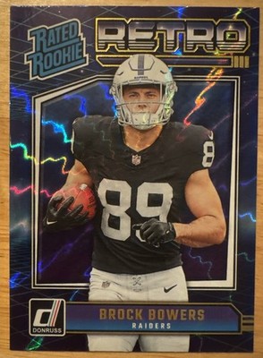 Brock Bowers 2024 Donruss Optic Rated Rookie RETRO Rookie Card #9 (7392)
