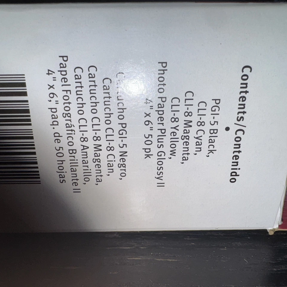 Genuine Canon Ink & 50 Photo Paper Combo Pack Black 3e Magenta 6 Cyan 6 Yellow 6 Foto 3 de 4