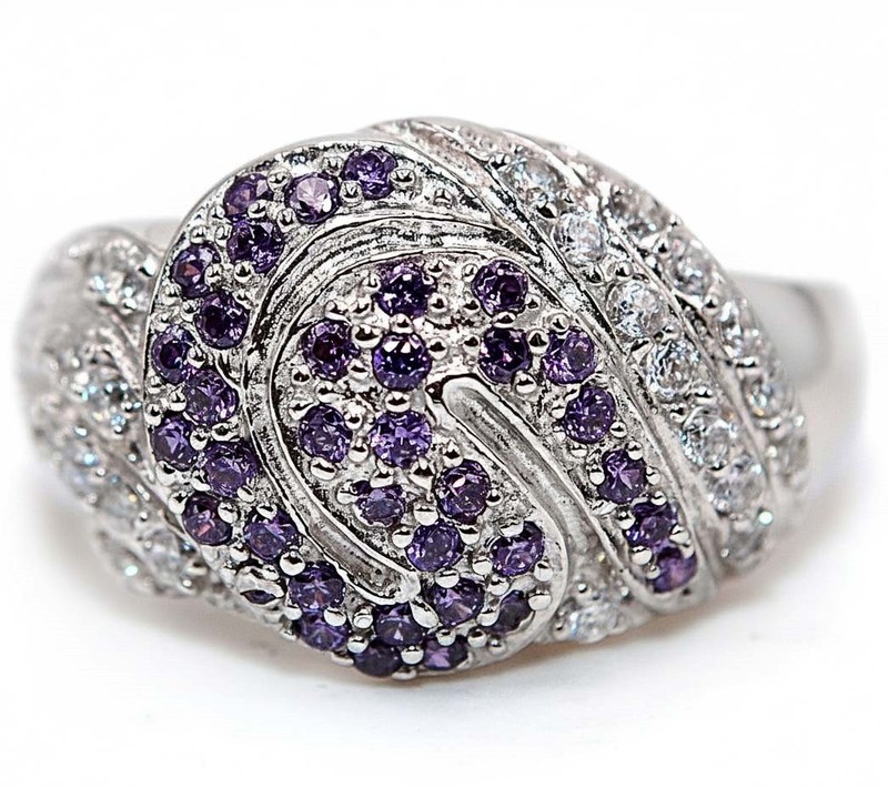 2CT  Amethyst 925 Solid Sterling Silver Ring Jewelry Sz 6 MM6-4