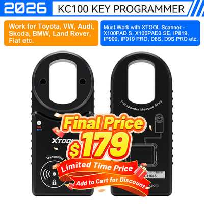 XTOOL KC100 Car Key Programmer Tool For Toyota/Lexus For D8 D9 PAD3 OBD2 Scanner