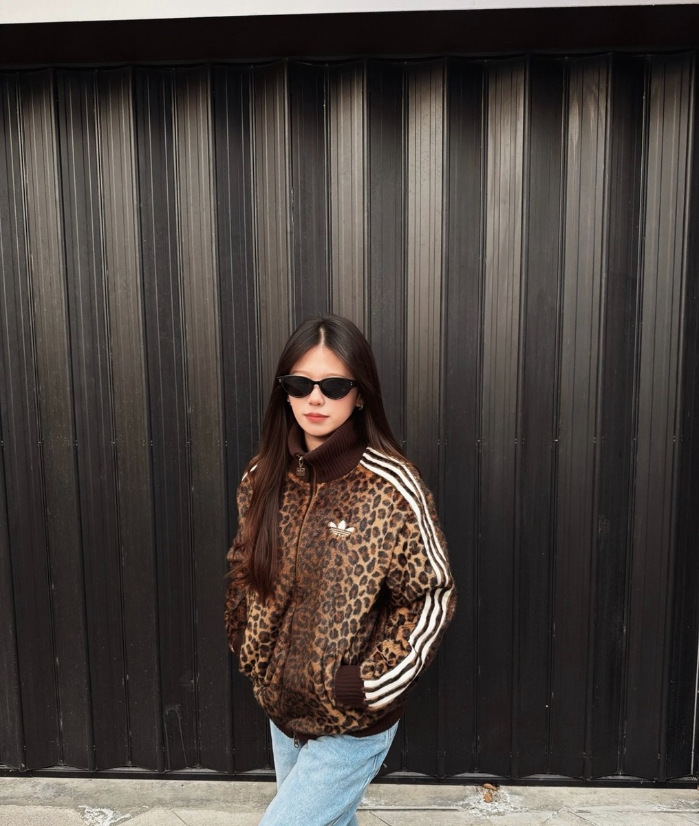 Adidas Originals FW25 JQD TT Track Top Leopard Casual Jacket