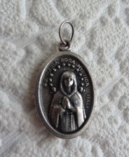 Heilige Maria Rosa Mystica Katholische Schutzpatronin Medaille Anhänger Made in Italy