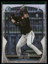 Jake DeLeo Rookie 2023 Bowman Draft Chrome Refractors Miami Marlins #BDC-158