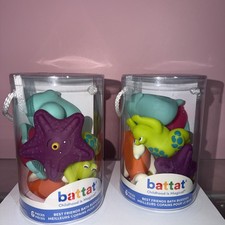Battat Bath Buddies 6 Pcs NEW Toddler Plastic Squirt Toys