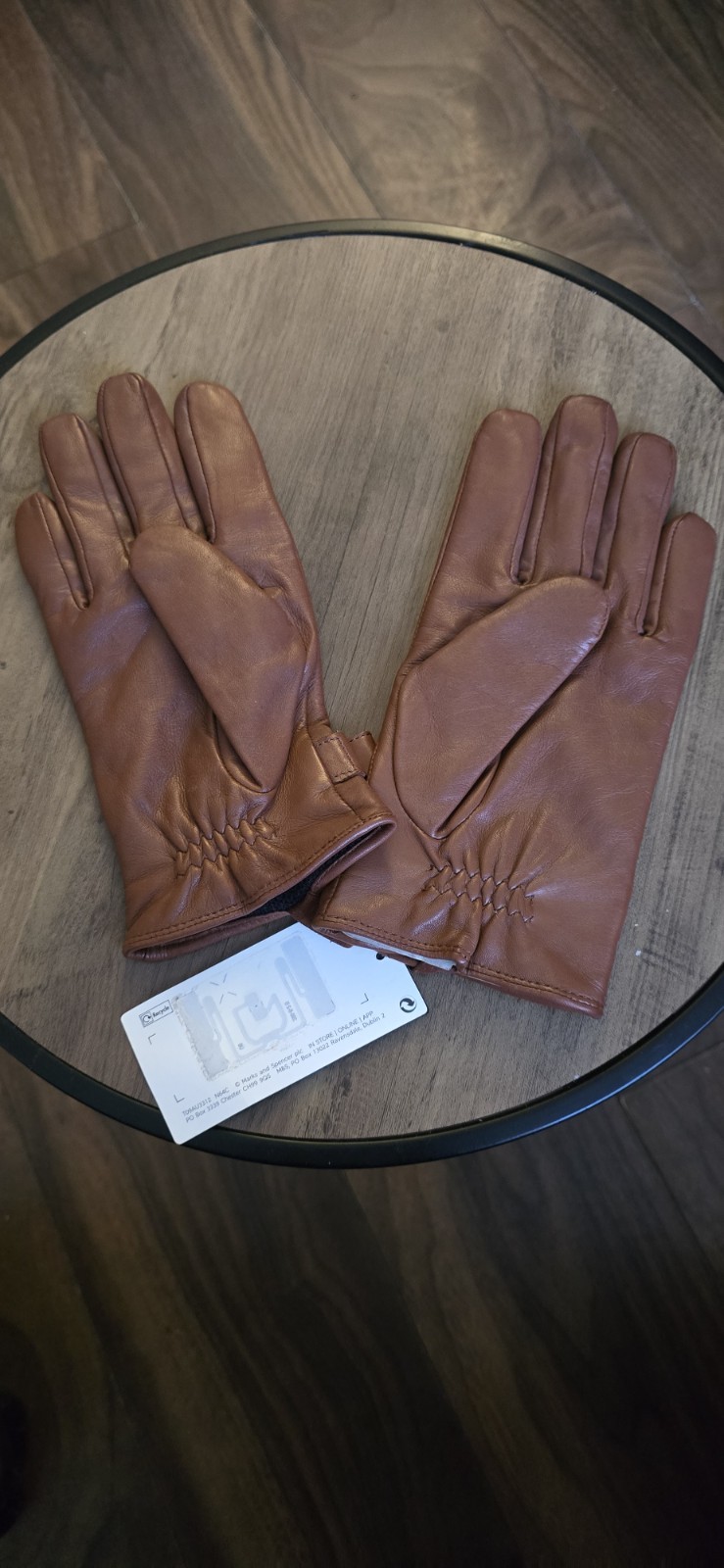Autograph Men's Brown Soft Leather Gloves Size S/M image 5