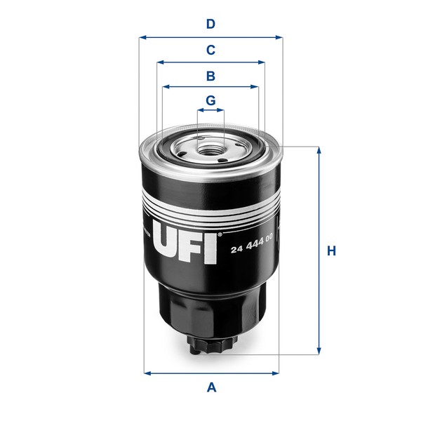 Ufi 24.444.00 Kraftstofffilter FüR Nissan-image