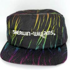 VTG RARE 90s Sherwin Williams Promo Snapback Hat USA Made K-Products Abstract