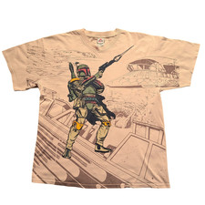 Vintage Star Wars Boba Fett T Shirt XL Y2K All Over Print AOP Sarlacc Alstyle