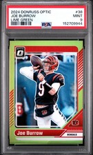 2024 PANINI DONRUSS OPTIC LIME GREEN #38 JOE BURROW 50/50 PSA 9