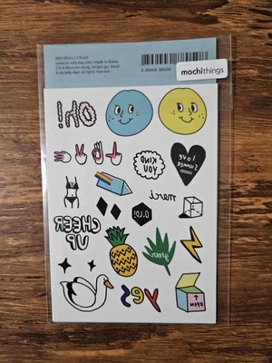 Mochithings Oh, Lolly Day! Korean Cute Kawaii Temporary Fake Tatto Stickers
