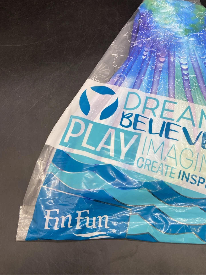 FinFun Fantasy Cola de Sirena Azul/Púrpura Juvenil Talla Pequeña Nuevo * Foto 3 de 4