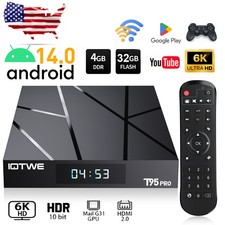 Upgraded 2025 T95 Plus Smart Android 14 TV Box Quad Core 6K 4K HD Stream Player