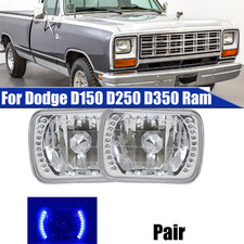 Pair For Dodge D150 D250 D350 Ram Black 5x7 7x6 H4 Led Headlights Left Right