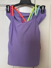 Wonder Nation Girl's Purple Tankini w/ Multicolor Straps 2-Piece M 7/8 NWT
