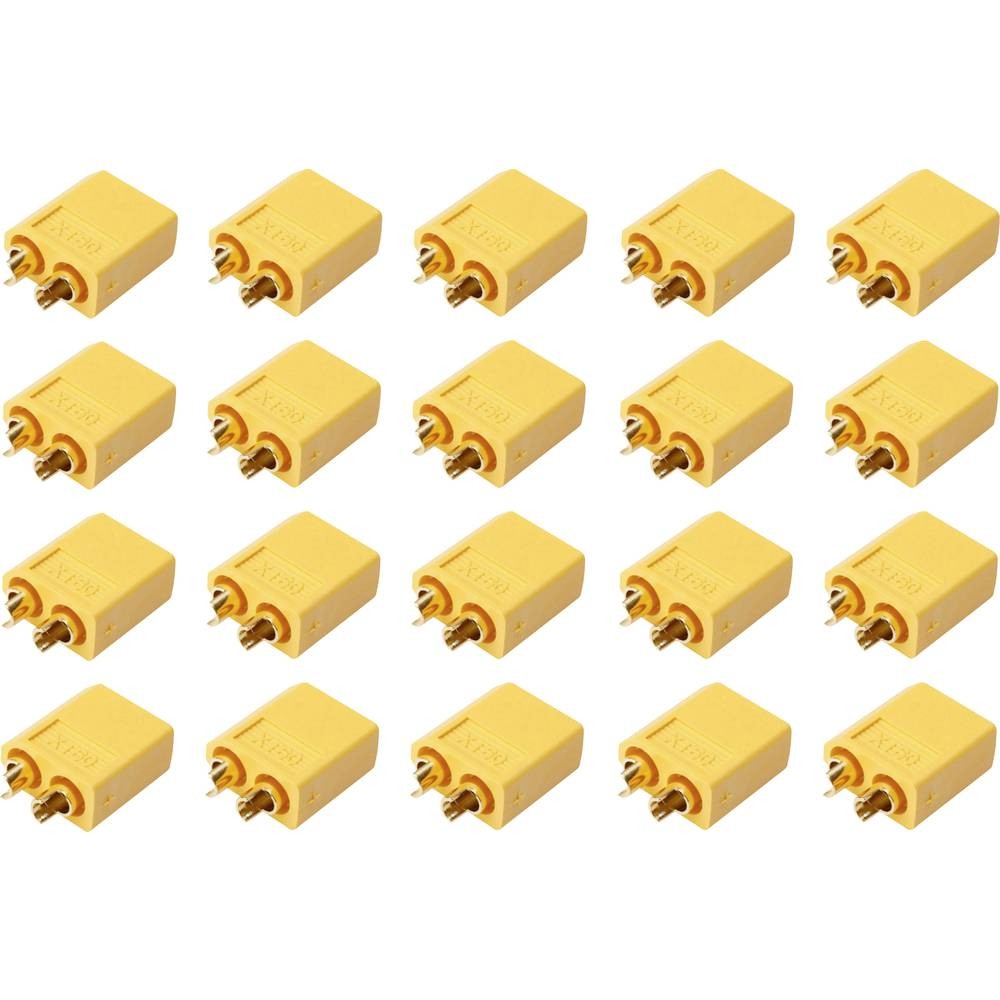 Fiche XT60 mâle dorée Reely 1399717 pour soudure de câble de batterie de rechange