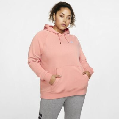 nike women's plus size sportswear essential fleece pullover hoodie