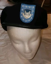 Defense Logistics Agency Garrison Beret /Excelsus PIN Wool Military Cap SZ 7 5/8