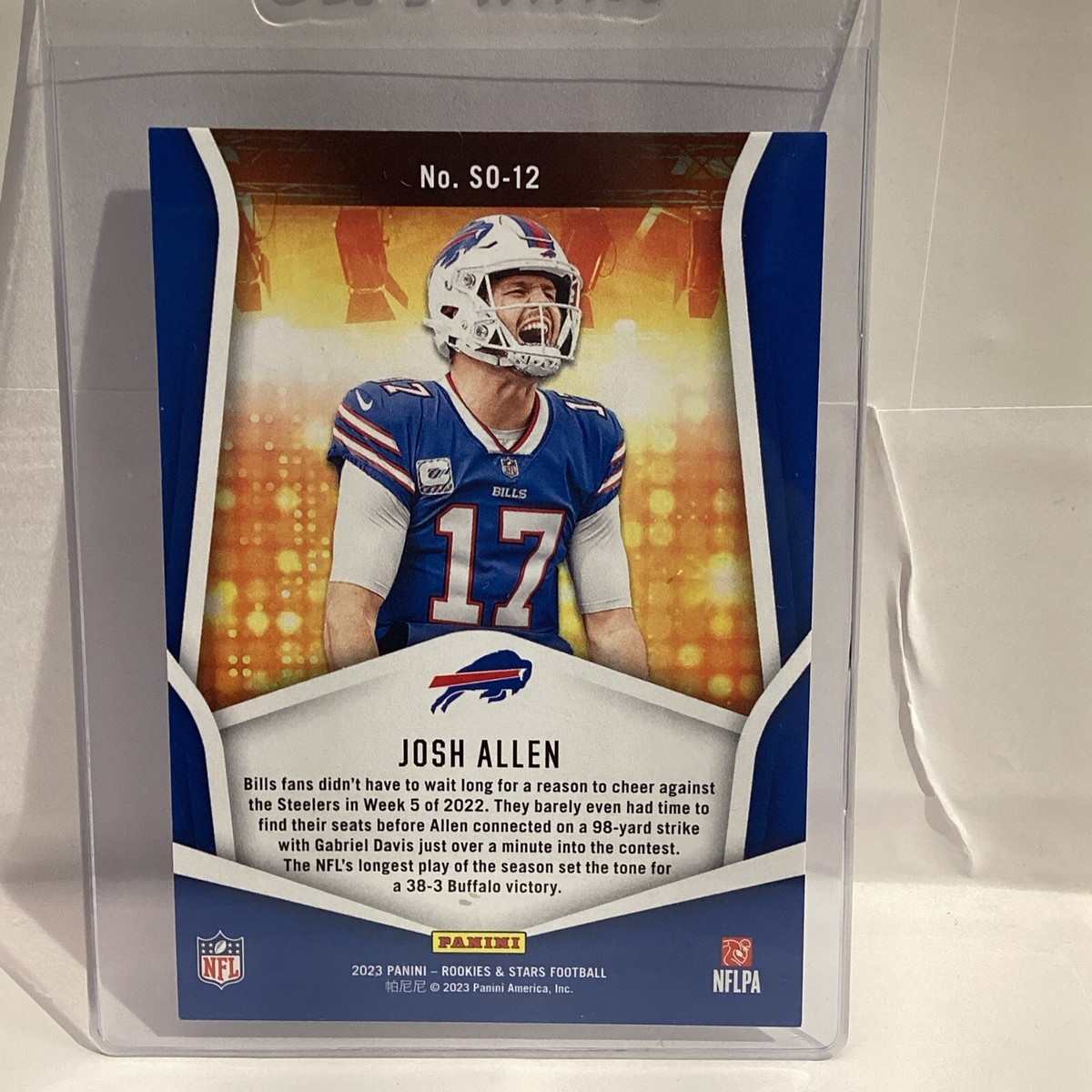 Thẻ sưu tập Panini Football Rookies And Stars Standing Ovation 2023 Josh Allen SO-12 Bills | eBay