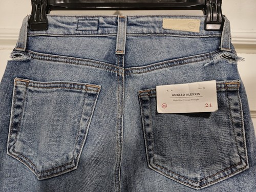 $230 AG Adriano Goldschmied Alexxis Vintage High Rise Straight Leg Jeans Size 24 - Picture 4 of 5