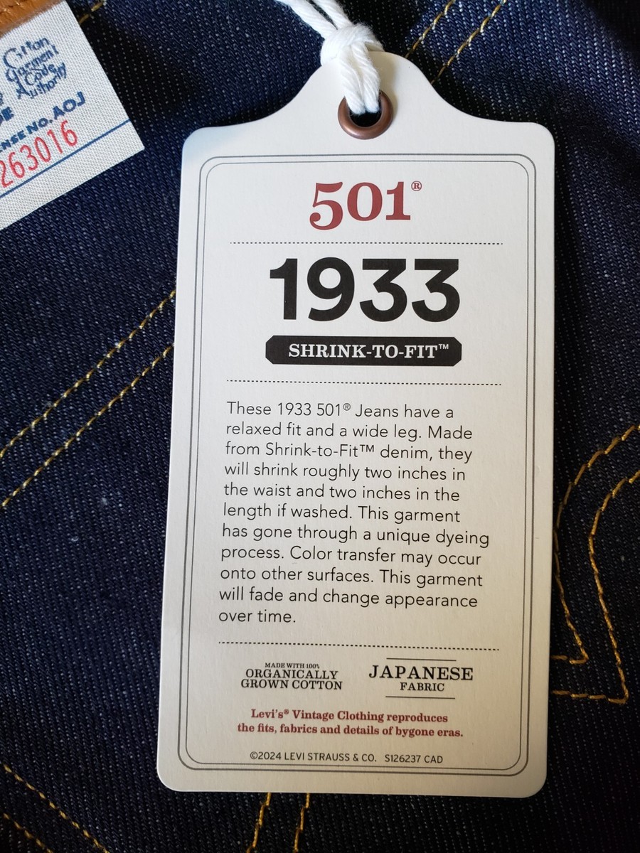 LEVI'S 1933 501 xx LVC Vintage Clothing Selvedge 1937 1947 LEVI'S 1933 501 xx LVC Vintage Clothing Selvedge 1937 1947