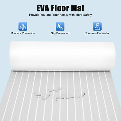 Teak EVA Schaum Boot Yacht Bodenbelag Matte Deck Teppich Grau 240cm*90cm*6mm